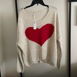 Stitch + Feather Big Heart Sweater